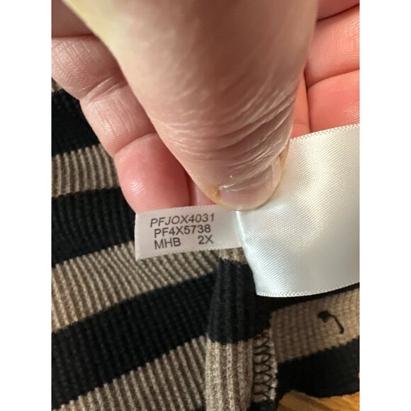 Calvin Klein Striped Hooded Button Closure Long Sleeves Cardigan Size 2X - Picture 9 of 10